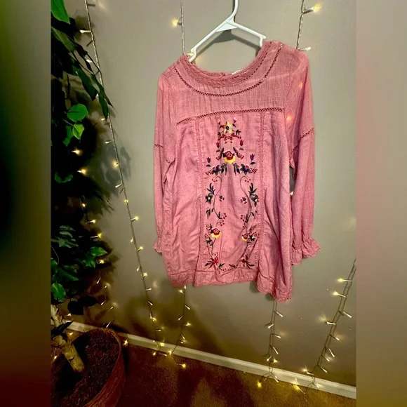 Umgee :Women’s Pink with flowers Dress-Size Medium - Picture 1 of 5